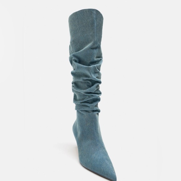 Zara SLOUCHY DENIM BOOTS
DENIM BLUE - Picture 6 of 7